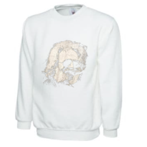 Grateful Dead 1990s Jerry Garcia Men&#39;s White Sweatshirt - £24.71 GBP