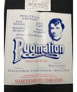 Peter O&#39;Toole &quot;PYGMALION&quot; 1984 Shaftesbury Theater Playbill/Stub/Flyer L... - £17.95 GBP