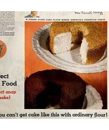 Swans Down Cake Flour Angel Food 1934 Advertisement Full Page Lithograph... - $29.99