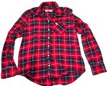 Abercrombie Kids Red &amp; Black Plaid Button-Up Shirt Size 11/12 Long Sleev... - $17.28