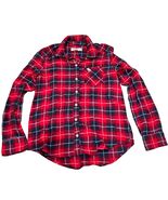 Abercrombie Kids Red &amp; Black Plaid Button-Up Shirt Size 11/12 Long Sleev... - $24.08 CAD