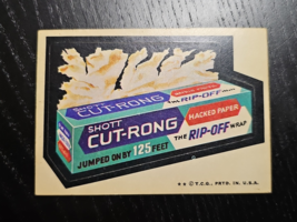 Topps Wacky Packages 6th Series 1974 Shott Cut‑Rong Hacked Paper Vintage... - $18.93 CAD
