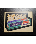 Topps Wacky Packages 6th Series 1974 Shott Cut‑Rong Hacked Paper Vintage... - $18.94 CAD