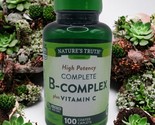 High Potency, Complete B-Complex Plus Vitamin C, 100 Coated Caps Exp 08/... - £10.84 GBP