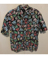 Keith Haring X H&amp;M Cotton Short Sleeve Button Shirt All Over Print Size ... - $58.41