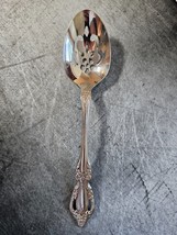Oneida Stainless Serving Spoon Brahms Pierced Flatware Community Silverware - $6.88