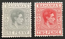 Bahamas #101A, 103A - King George VI - 1941 - MNH - £3.19 GBP