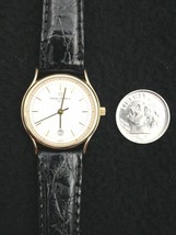 Ladies Watch French Michel Herbelin Gold Leather ETA Swiss 7 Jewel - $369.95