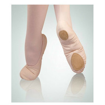 Body Wrappers 246A Adult Size 5M &quot;Wendy&quot; Peach Canvas Split Sole Ballet Slipper - £13.58 GBP