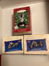 Harley Davidson Hallmark Ornament Lot Big Twin Engine V Rod And Super Glide New - $23.75