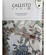 Set 2 Callisto Peacock Bird Prints Rod Pocket Window Panels 84” ~New~ - $69.99