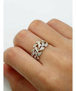 Round Cut Simulated Diamond Women&#39;s Gorgeous Band Ring In 14k Yellow Gol... - $100.44