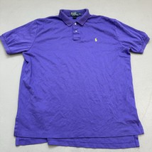 Polo Ralph Lauren Shirt Mens Short Sleeve 1/4 Button Sz XL Purple Yellow... - £14.19 GBP