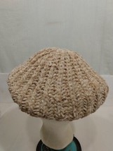 Vintage 1960s  Crochet Knit Slouch Beret Winter Hat Beanie Made in  Italy - £27.18 GBP