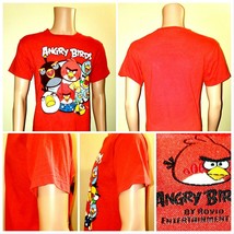 "ANGRY BIRDS" Boys/Youth Red T-Shirt Short Sleeve Graphic Tee 14/16 - £15.78 GBP