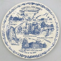 Vintage Vernon Kilns Roswell New Mexico Blue Souvenir Collectors Plate 10&quot; Dia - £11.19 GBP