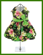 Doggie Design Black Lagoon Hawaiian Hibiscus Dog Dress w/Matching Leash ... - £19.94 GBP+