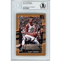 Rudy Gobert Utah Jazz Auto 2017 Donruss Signed Beckett Autograph Collectibles - £79.11 GBP