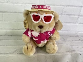 Russ Berrie Luv Pets LIFE IS A BEACH Teddy Bear Plush Stuffed Animal Toy... - £7.19 GBP
