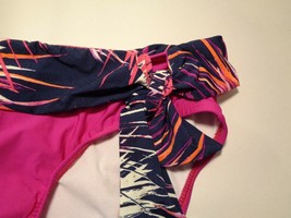 Alex Marie Size 10 SIDE TIE PANT Fuchsia Tropical Palms New Bikini Bottom - £46.68 GBP