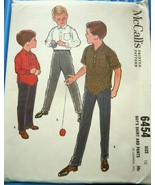 Vintage McCall’s Boy’s Shirt &amp; Pants Size 10 #6454 Copyright 1962 Uncut - £7.04 GBP