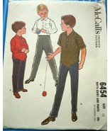 Vintage McCall’s Boy’s Shirt &amp; Pants Size 10 #6454 Copyright 1962 Uncut - $12.33 CAD