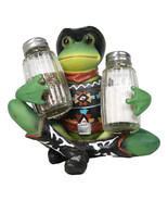 Cowboy Toad Frog With Hat Boots And Southwest Serape Salt Pepper Shakers... - $36.66 CAD