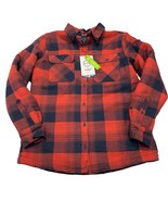 Wrangler ATG Flannel Jacket Men M Red Black Sherpa Lined Shacket Shirt G... - $35.48 CAD