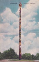 Totem Pole Tacoma Washington WA 1951 Kennewick to Oxford KS Postcard D28 - £2.25 GBP