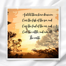 Genesis 1:6 Quilting Block Image Printed on Fabric Panel BV74969 - $4.50+