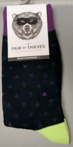 Pair of Thieves Men&#39;s Crew socks Triangles 8-12 Blue Purple Green - £7.07 GBP