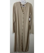 Old Navy Long Sleeve Beige Maxi Ribbed V Neck Sleep Dress Size Large Tall - $40.99 CAD