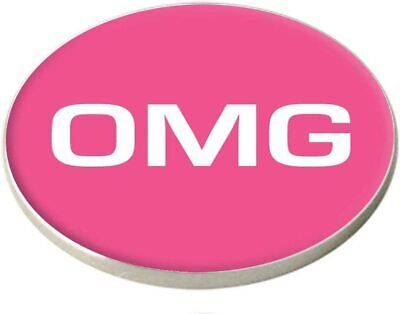 &quot; OMG &quot; OH MY GOD CRESTED PINK GOLF BALL MARKER.  - $3.19