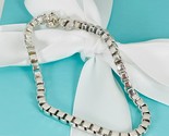 7” SMALL Tiffany &amp; Co Venetian Box Link Bracelet in Sterling Silver - $269.00