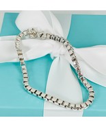 7” SMALL Tiffany &amp; Co Venetian Box Link Bracelet in Sterling Silver - £213.17 GBP