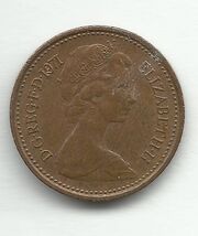 1971 United Kingdom 1/2 half New Penny UK great britain england Queen - $140.15 CAD