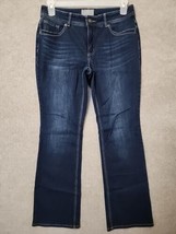 Chicos So Slimming Bootcut Jeans Womens 0.5 US 6 Blue Dark Wash Stretch - £21.01 GBP