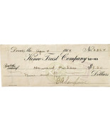 1914 Kineo Trust Company Bank Check E.A. Sampson Dover Maine Signed 6264... - $27.22 CAD