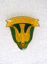 Catechist White Dove with Olive Branch Vintage Religious Lapel Hat Pin Tie Tack - £10.33 GBP