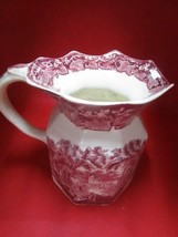 Antique Mason&#39;s Vista red transferware pitcher 6 1/3&quot; ^^ - $64.35