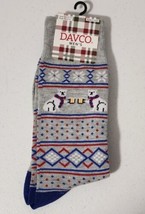 DAVCO Polar Bears Winter Men&#39;s Novelty Socks Light Gray 1 Pair Shoe Size... - £5.24 GBP