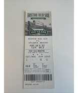 2012 Atlanta Braves at Boston Red Sox 6/22 MLB Ticket Freeman 2H Heyward 3H - $13.72 CAD