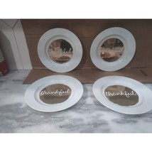 Coventry Thankful 8&quot; Porcelain Plate Set of Four, Designer&#39;s Choice Plates - £19.68 GBP