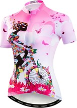 Jpojpo Womens Cycling Jersey,Bike Shirt Quick-Dry Breathable, 2Xl Tops - £33.63 GBP