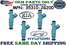 PACK OF 4 (4x) Hyundai GENUINE Fuel Injectors for 2009-2012 Kia Optima 2.4L I4 - £90.20 GBP