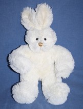 Ivory Fluffy Plush Easter Bunny Rabbit 11&quot; Soft Stitched Nose Soft Toy Stuffed - $9.75