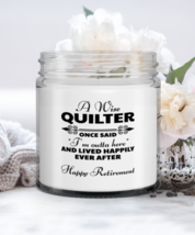 Quilter Retirement Candle - Wise Once Said I&#39;m Outta Here And Lived Happily  - £15.99 GBP