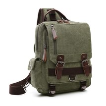 Canvas Backpack Men Travel Back Pack Multifunctional Shoulder Bag for Wo... - £85.80 GBP