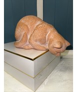 Vintage Shelf Sitter 10” Ceramic Terra Cotta Orange Kitty Cat 7658 - $753.77 MXN