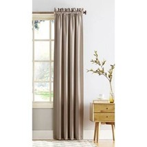 Room Darkening curtain panel 63&quot;L x 54&quot;W rod pocket stone light brown - £11.21 GBP